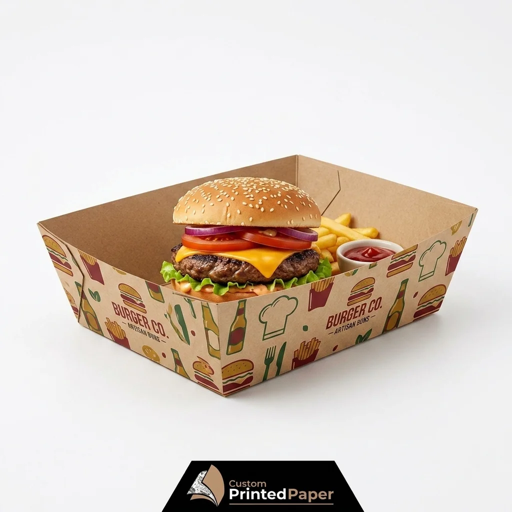 Custom Burger Food Trays