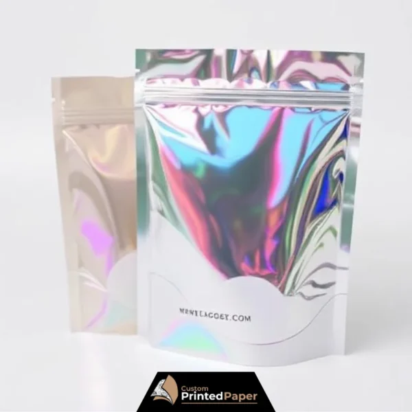 Custom Holographic Mylar Bags with logo